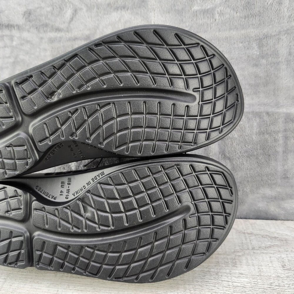 OOFOS OOAHH Slide Impact Absorption Recovery Sandals, Size W10/M8 Black New - Picture 12 of 14